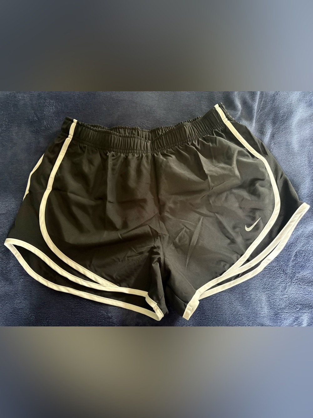 Nike Black Women's Athletic Shorts with White Trim